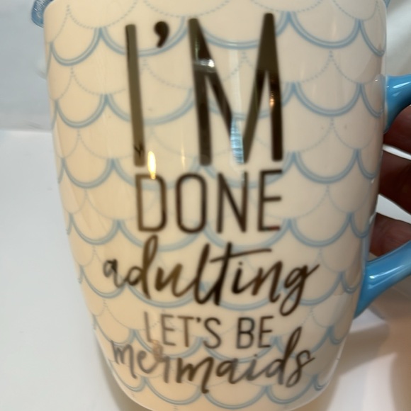 MUG BUNDLE “I’m done adulting let’s be mermaids” sponge w/tail St Ives body wash - Picture 4 of 16